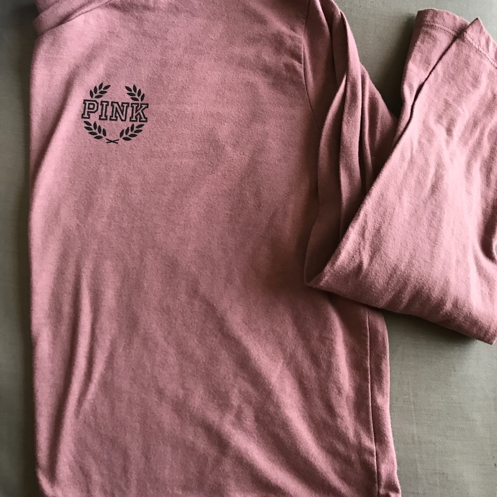 PINK long sleeve cropped Tee